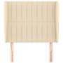 Headboard with cream fabric ears 93x23x118/128 cm by vidaXL, Headboards and footboards - Ref: Foro24-3118181, Price: 87,31 €,...