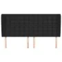 Headboard with ears black synthetic leather 163x23x118/128cm by vidaXL, Headboards and footboards - Ref: Foro24-3118052, Pric...