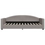 Sofá cama con colchón tela gris taupe 90x200 cm