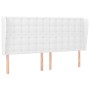 Headboard with white synthetic leather ears 163x23x118/128 cm by vidaXL, Headboards and footboards - Ref: Foro24-3118053, Pri...