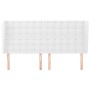 Headboard with white synthetic leather ears 163x23x118/128 cm by vidaXL, Headboards and footboards - Ref: Foro24-3118053, Pri...