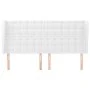 Headboard with white synthetic leather ears 163x23x118/128 cm by vidaXL, Headboards and footboards - Ref: Foro24-3118053, Pri...