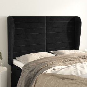 Kopfteil mit Ohren aus schwarzem Samt, 147 x 23 x 118/128 cm von vidaXL, Kopf- und Fußteile - Ref: Foro24-3118146, Preis: 99,...