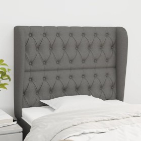 Kopfteil mit dunkelgrauen Stoffohren 93x23x118/128 cm von vidaXL, Kopf- und Fußteile - Ref: Foro24-3118275, Preis: 88,35 €, R...