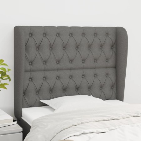 Kopfteil mit dunkelgrauen Stoffohren 93x23x118/128 cm von vidaXL, Kopf- und Fußteile - Ref: Foro24-3118275, Preis: 88,35 €, R...