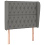 Kopfteil mit dunkelgrauen Stoffohren 93x23x118/128 cm von vidaXL, Kopf- und Fußteile - Ref: Foro24-3118275, Preis: 88,35 €, R...