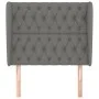 Headboard with dark gray fabric ears 93x23x118/128 cm by vidaXL, Headboards and footboards - Ref: Foro24-3118275, Price: 87,3...