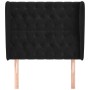 Cabecero con orejas de terciopelo negro 93x23x118/128 cm de vidaXL, Cabeceros y pies de cama - Ref: Foro24-3118330, Precio: 9...