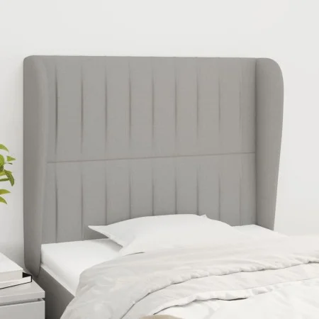 Headboard with light gray fabric ears 93x23x118/128 cm by vidaXL, Headboards and footboards - Ref: Foro24-3118176, Price: 67,...
