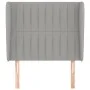Headboard with light gray fabric ears 93x23x118/128 cm by vidaXL, Headboards and footboards - Ref: Foro24-3118176, Price: 67,...