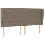 Cabecero con orejas de tela gris taupe 183x23x118/128 cm de vidaXL, Cabeceros y pies de cama - Ref: Foro24-3118310, Precio: 1...