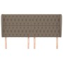 Headboard with ears in taupe gray fabric 183x23x118/128 cm by vidaXL, Headboards and footboards - Ref: Foro24-3118310, Price:...