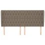 Headboard with ears in taupe gray fabric 183x23x118/128 cm by vidaXL, Headboards and footboards - Ref: Foro24-3118310, Price:...
