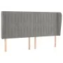 Kopfteil mit hellgrauen Samtohren 203x23x118/128 cm von vidaXL, Kopf- und Fußteile - Ref: Foro24-3118260, Preis: 149,76 €, Ra...