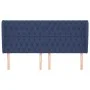 Cabecero con orejas de tela azul 203x23x118/128 cm de vidaXL, Cabeceros y pies de cama - Ref: Foro24-3118320, Precio: 154,58 ...