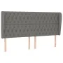 Kopfteil mit dunkelgrauen Stoffohren 203x23x118/128 cm von vidaXL, Kopf- und Fußteile - Ref: Foro24-3118315, Preis: 138,40 €,...