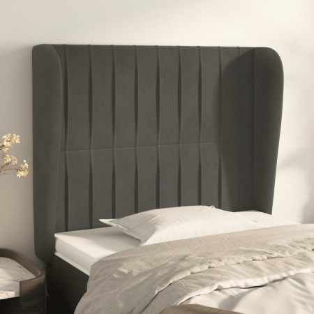 Kopfteil mit dunkelgrauen Samtohren 93x23x118/128 cm von vidaXL, Kopf- und Fußteile - Ref: Foro24-3118231, Preis: 73,50 €, Ra...