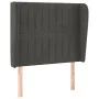 Headboard with dark gray velvet ears 93x23x118/128 cm by vidaXL, Headboards and footboards - Ref: Foro24-3118231, Price: 70,8...