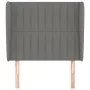 Headboard with dark gray fabric ears 93x23x118/128 cm by vidaXL, Headboards and footboards - Ref: Foro24-3118177, Price: 77,1...