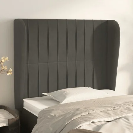 Kopfteil mit dunkelgrauen Samtohren 103x23x118/128 cm von vidaXL, Kopf- und Fußteile - Ref: Foro24-3118237, Preis: 79,28 €, R...