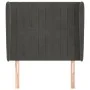 Kopfteil mit dunkelgrauen Samtohren 103x23x118/128 cm von vidaXL, Kopf- und Fußteile - Ref: Foro24-3118237, Preis: 79,28 €, R...