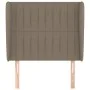 Cabecero con orejas de tela gris taupe 93x23x118/128 cm de vidaXL, Cabeceros y pies de cama - Ref: Foro24-3118180, Precio: 75...