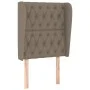 Headboard with ears in taupe gray fabric 83x23x118/128 cm by vidaXL, Headboards and footboards - Ref: Foro24-3118270, Price: ...