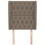 Headboard with ears in taupe gray fabric 83x23x118/128 cm by vidaXL, Headboards and footboards - Ref: Foro24-3118270, Price: ...