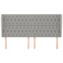Kopfteil mit hellgrauen Stoffohren 183x23x118/128 cm von vidaXL, Kopf- und Fußteile - Ref: Foro24-3118306, Preis: 128,76 €, R...