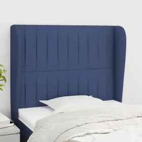 Headboard with blue fabric ears 93x23x118/128 cm by vidaXL, Headboards and footboards - Ref: Foro24-3118182, Price: 71,79 €, ...