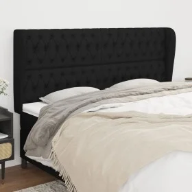 Headboard with black fabric ears 203x23x118/128 cm by vidaXL, Headboards and footboards - Ref: Foro24-3118316, Price: 150,38 ...