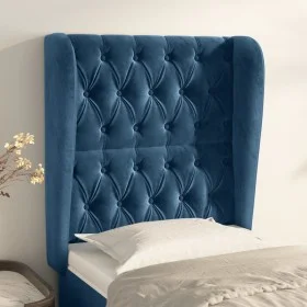 Headboard with dark blue velvet ears 83x23x118/128 cm by vidaXL, Headboards and footboards - Ref: Foro24-3118326, Price: 94,4...