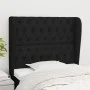 Cabecero con orejas de tela negro 93x23x118/128 cm de vidaXL, Cabeceros y pies de cama - Ref: Foro24-3118276, Precio: 82,35 €...
