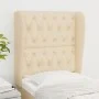 Kopfteil mit Ohren aus cremefarbenem Stoff, 83 x 23 x 118/128 cm von vidaXL, Kopf- und Fußteile - Ref: Foro24-3118271, Preis:...