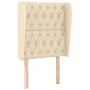 Headboard with cream fabric ears 83x23x118/128 cm by vidaXL, Headboards and footboards - Ref: Foro24-3118271, Price: 93,71 €,...