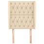 Headboard with cream fabric ears 83x23x118/128 cm by vidaXL, Headboards and footboards - Ref: Foro24-3118271, Price: 100,94 €...