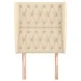 Headboard with cream fabric ears 83x23x118/128 cm by vidaXL, Headboards and footboards - Ref: Foro24-3118271, Price: 93,71 €,...