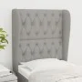 Headboard with light gray fabric ears 83x23x118/128 cm by vidaXL, Headboards and footboards - Ref: Foro24-3118266, Price: 85,...