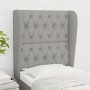 Kopfteil mit hellgrauen Stoffohren 83x23x118/128 cm von vidaXL, Kopf- und Fußteile - Ref: Foro24-3118266, Preis: 87,12 €, Rab...