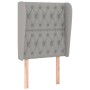 Kopfteil mit hellgrauen Stoffohren 83x23x118/128 cm von vidaXL, Kopf- und Fußteile - Ref: Foro24-3118266, Preis: 87,12 €, Rab...