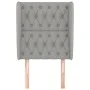 Headboard with light gray fabric ears 83x23x118/128 cm by vidaXL, Headboards and footboards - Ref: Foro24-3118266, Price: 85,...