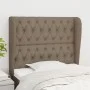 Cabecero con orejas de tela gris taupe 103x23x118/128 cm de vidaXL, Cabeceros y pies de cama - Ref: Foro24-3118286, Precio: 1...