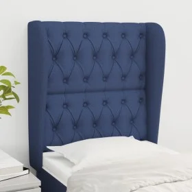 Kopfteil mit blauen Stoffohren 83x23x118/128 cm von vidaXL, Kopf- und Fußteile - Ref: Foro24-3118272, Preis: 85,38 €, Rabatt: %