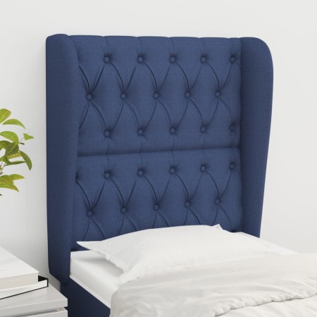 Kopfteil mit blauen Stoffohren 83x23x118/128 cm von vidaXL, Kopf- und Fußteile - Ref: Foro24-3118272, Preis: 89,61 €, Rabatt: %