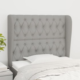 Kopfteil mit hellgrauen Stoffohren 103x23x118/128 cm von vidaXL, Kopf- und Fußteile - Ref: Foro24-3118282, Preis: 80,13 €, Ra...
