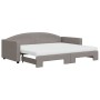 Sofá cama nido con colchón tela gris taupe 90x200 cm