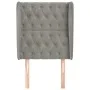 Cabecero con orejas de terciopelo gris claro 83x23x118/128 cm de vidaXL, Cabeceros y pies de cama - Ref: Foro24-3118322, Prec...