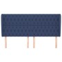 Headboard with blue fabric ears 183x23x118/128 cm by vidaXL, Headboards and footboards - Ref: Foro24-3118312, Price: 164,50 €...