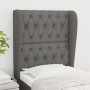Kopfteil mit dunkelgrauen Stoffohren 83x23x118/128 cm von vidaXL, Kopf- und Fußteile - Ref: Foro24-3118267, Preis: 87,12 €, R...
