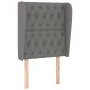 Headboard with dark gray fabric ears 83x23x118/128 cm by vidaXL, Headboards and footboards - Ref: Foro24-3118267, Price: 85,3...